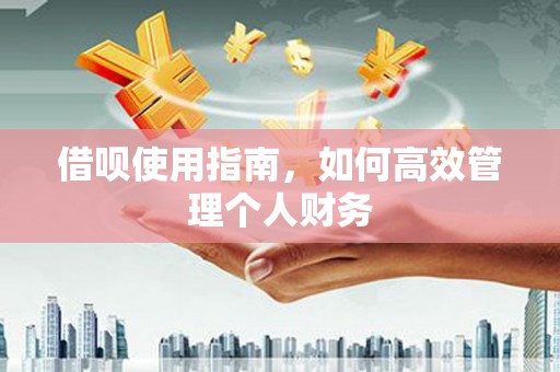 双台子借呗使用指南，如何高效管理个人财务