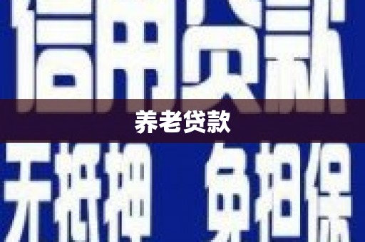 深坑养老贷款
