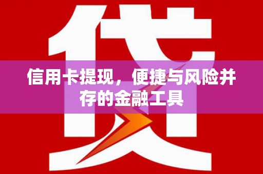 利辛信用卡提现，便捷与风险并存的金融工具