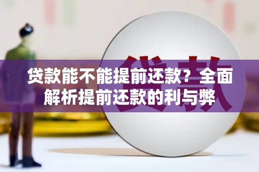 五台贷款能不能提前还款？全面解析提前还款的利与弊