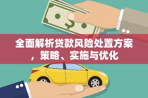 琼结全面解析贷款风险处置方案，策略、实施与优化