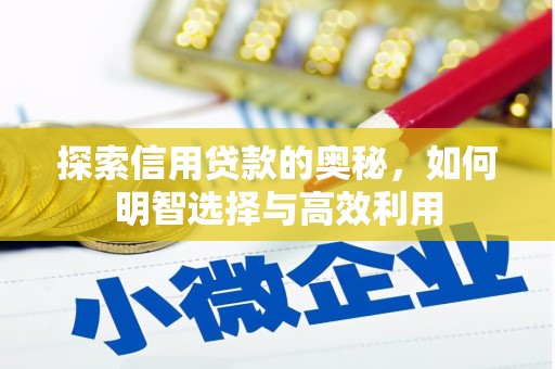 东凤探索信用贷款的奥秘，如何明智选择与高效利用